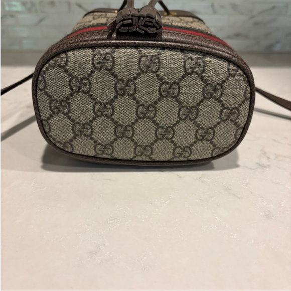 Gucci Signature Brown and Green Crossbody Bag - Picture 5 of 6